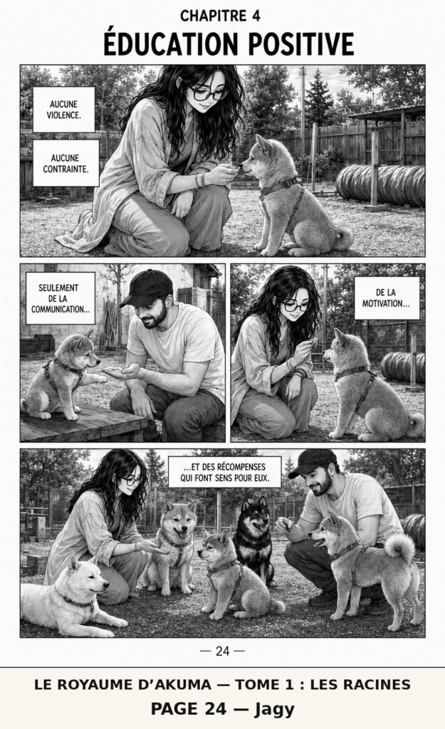 Planche de manga : Hyuka, le premier Shiba Inu du Royaume d'Akuma