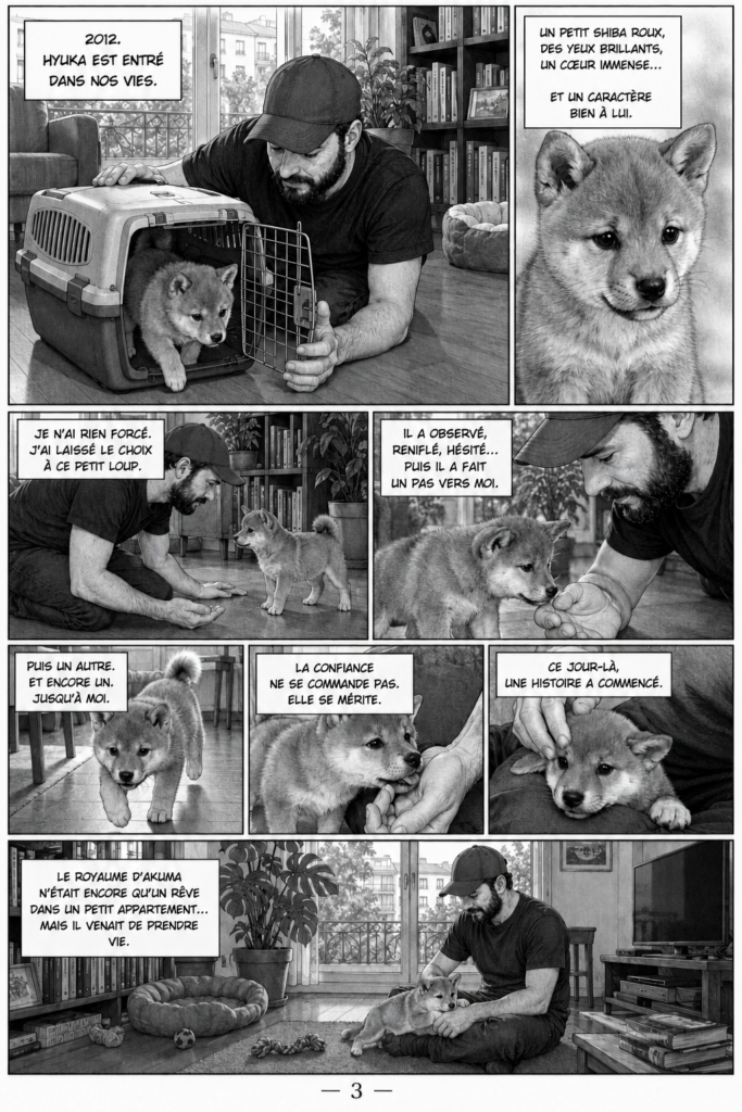 Planche de manga : Hyuka, premier Shiba Inu du Royaume d'Akuma