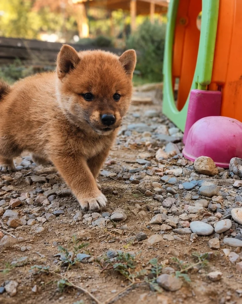 Botan, chiot Shiba Inu mâle roux de la portée 2026 du Royaume d'Akuma